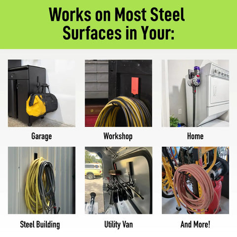 Heavy Duty Magnetic Hooks With Closed Loop Design 45 Lb Capacity Three Pack Tough As Nails Steel Cabinet Toolbox Barn Door Shop Storage Organizer That Will Blow Your Mind And Keep Your Gear Locked Down Tight On Thin Metal Surfaces
