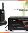 Beefy 12 Amp Benchtop Power Supply 12V DC Linear Regulated Converter for Home Lab 270W with radios nearby