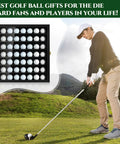 Golf Ball Display Case For 49 Balls Wall Mount Shadow Box With Locks Transparent Acrylic Front Secure Display Case For Collector Memorabilia And Autograph Balls Perfect Gift For Diehard Golf Fans And Serious Golfers with golfer on course background.