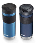 Snapseal Insulated Stainless Steel Travel Mug 20oz With Grip Lid Blue Corn Transparent Satin And Midnight Berry Colors Leak Proof