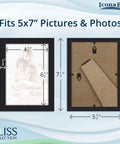 Sleek Black 5x7 Picture Frame For Desk Or Wall Mount Modern Engineered Wood Frame From The Bliss Collection Crazy Good Value Keepsake