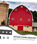 Beefy Track Fixing Connector For Barn Door Track And Sliding Gate Hardware Black Heavy Duty Bracket Set To Repair Old Or Worn Tracks