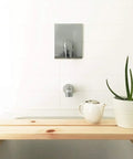 Hinoki Tub Bench Small For Bathroom Must Have, Water Ready Bath Stool Made From Japanese Cypress Hinoki Wood, plant and teapot on top