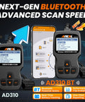 Enhanced Bluetooth OBD2 Scanner With 2 In 1 Car Engine Fault Code Reader For iPhone And Android with screen display and phone app