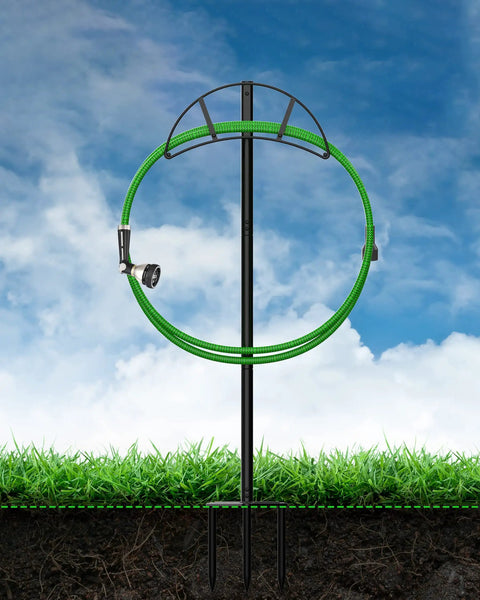 Heavy Duty Garden Hose Stand Freestanding In Ground Hose Rack Organizer For Outdoor Yard Holds Up To 150 Feet Of Hose