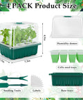 Indoor Seed Starter Kit With 48 Cells Flexible Silicone Trays Germination Tray With Humidity Dome And Lids in different views