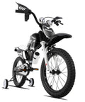 Motocross Style 16 Inch Kids Bike For Boys And Girls Ages 4 Through 7 With Training Wheels Number Plate Water Bottle And Fenders