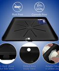 Heavy Duty Washing Machine Drain Pan With One Inch Drain Adapter Included For Leak Proof Floor Protection in rust resistant plastic