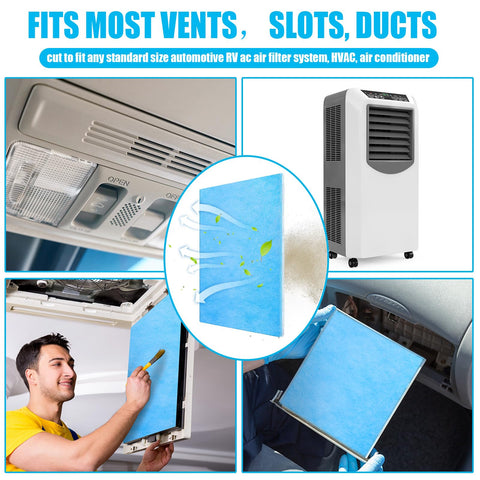 12 X 120 Inch MERV 6 Reusable Air Vent Filter Cut To Size Electrostatic Floor Vent Filter in use with HVAC system