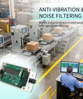 Industrial Load Cell Amplifier Transmitter With Unit Switching For Scales And Automation Converts Microvolt Signals To Four To Twenty Milliamps Or Zero To Ten Volt Output Auto Calibration Five Volt Excitation And One To Ninety Nine Digital Filtering Easy installed on automated conveyor system.