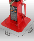 Beefy Heavy Duty Pin Type Jack Stands With Lock, 12 Ton Capacity, 26,400 Lb Pair, Red, Adjustable Height From 12 5/8 In To 18 1/8 In, Secure Locking Pins For Safe Vehicle Lifts