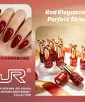 12ml Gel Nail Polish Set With 100 Plus Colors HEMA Free Soak Off UV Gel Kit For Nail Art And Manicure, red elegance shades