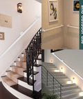 Upgraded Adjustable Iron Railing Kit For Serious Home Security Slick Design With No Sweat Installation Rock Solid Guardrail white railing on stairs.