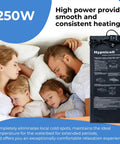 Digital Waterbed Heater With Smart Temperature Control And Adjustable Heat Settings That Deliver Dreamy Warmth And Sweet Sleep Comfort All Night Long For A Super Solid And Big Time Upgrade in a cozy bed with a family.