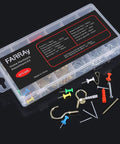 Repair And Wall Hanging Kit 600 Piece Assortment With Screws Nails Drywall Anchors Picture Hangers displayed in a plastic case