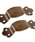 Built Like A Tank Antique Brass Trunk Handle Loops Heavy Gauge Nail Mount Steel Pack Of Two for classic doors and cabinetry.