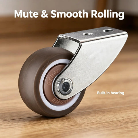 Tough As Nails One Half Inch Caster Wheels Set Of Four Hella Smooth Rubber Sliding Door Bottom Roller Track for Gates Sheds.