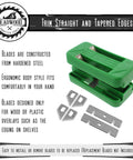 Pro Grade Wood Veneer Double Edge Banding Trimmer Half To One Inch Spring Loaded 6 Blade Edge Trimming Tool with steel blades