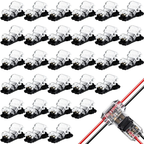 48 Pack Low Voltage 2 Pin 2 Way Wire Connectors For DIY Wiring Projects, DIY Friendly Automotive Compact Connectors image.