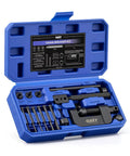 Motorcycle Chain Rivet Tool Kit 20 Piece Set With Blackened C Frame And Pre Press Cap Five Pin Chain Breaker And Cutter