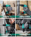 20V Cordless Hammer Drill Kit With 354 In Lb Torque Beast Power And Precision One Half Inch Keyless Chuck Two Speeds 22500 IPM