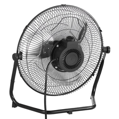 Heavy Duty 14 Inch Floor Fan Becomes A Cooling Beast With 2560 CFM Airflow, 3 Speeds, Industrial Grade Build, rear view