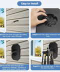 Two Piece Siding Mounting Block Kit For Outdoor Lights 1/2 Inch Lap Double Black Finish With Built In Junction Box And NM Cable Connector No Fuss Install Paintable Surface, install steps