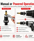 Heavy Duty Carbon Steel Rivet Nut Tool Set With M3 To M12 Mandrels And Nuts, manual or drill setup for fastening