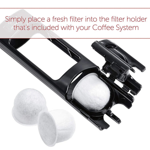 Six Pack Replacement Water Filter For Coffee Systems Cuts Chlorine Taste Fits WGCM100S WGCM110S Filter Holder and Filters