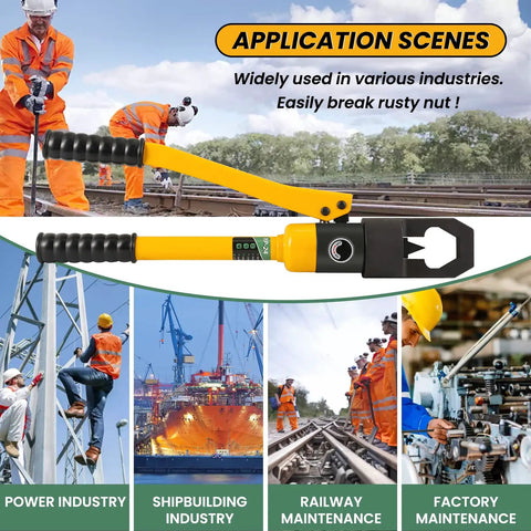 Hydraulic Nut Splitter Tool Heavy Duty Nut Separator Portable Cracker 10T Force for rusted nuts in industrial settings