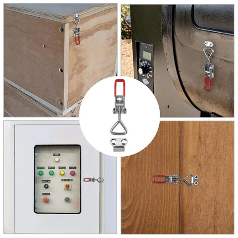 Latch Pack 10 Piece Steel Fastener Kit with Quick Release Catch on toolbox and machinery enclosures, corrosion resistant