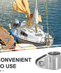 Stainless Steel Bimini Top Ball Cap For 25mm Tubes Marine Boat Hardware Easy Install No Fuss Mounting For Deck And Umbrella Shaft On Floating Docks And Yacht Canopy With Quick Release Eye End on sailboat dock