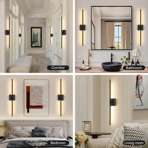 Total Vibe Shift Battery Operated Wall Sconce Set Of Two With Remote Touch Control Dimmable Led Wireless Black Light 350 Degree Rotation bathroom and living room decor