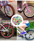 Bicycles with 210 Glow In The Dark Bike Spoke Beads Set Colorful Plastic Spoke Clips For Bicycle Wheels Assorted Color Decorations