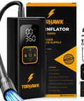 Dual Cylinder Tire Inflator Portable Air Compressor 160 PSI Beastly Fast Inflate For Cars Trucks SUVs Cordless 12V DC Battery Rechargeable