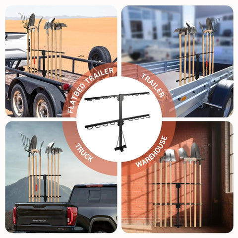Upgraded Utility Trailer Tool Rack With Eight Tool Holes, Heavy Duty Trailer Accessories on truck and trailers, rust resistant