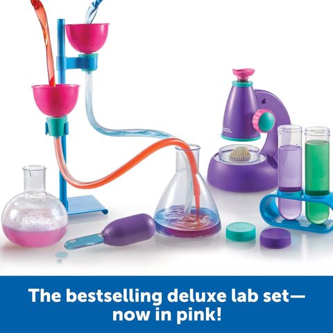 Primary Science Deluxe Lab Set 45 Piece STEM Kit With Microscope And Sensory Tube 20 Hands On Experiments For Ages 3 And Up.
