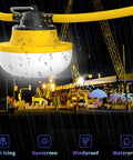 Heavy Duty Construction String Lights 100ft LED Work Light String With 10 Bulbs 100W Equivalent 14000 Lumens 5000K outdoor use