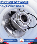 Close-up view of 2 Pack Rear Wheel Hub Bearing Assembly 5 Lug With ABS 512440 Fits 2010 2017 Chevy Equinox And 2010 2017 GMC Terrain.
