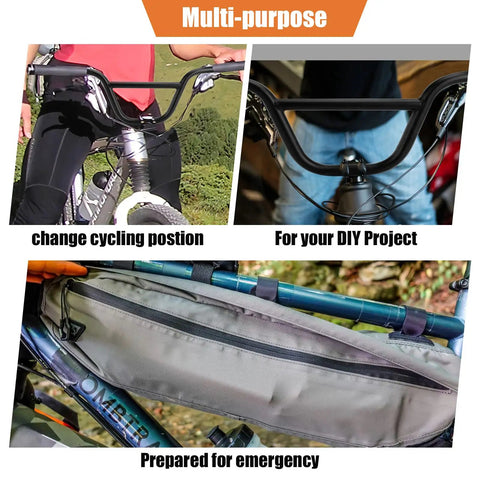 Beefy 22.2mm BMX Handlebar 670mm Wide High Rise 160mm With 6 Degree Backsweep And 3 Degree Upsweep Steel Riser Bar in use