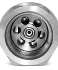 Front view of Summit Hydraulics 3/4-in SAE skid-steer quick-connect coupler face
