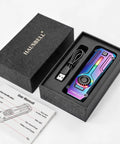 Ultra Flat EDC Rechargeable Tactical Flashlight With UV Magnetic Small Work Light in box with USB cable and manual