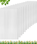 Heavy Duty Twin Wall Polycarbonate Greenhouse Panels 14 Pack Four By Two Feet stacked in a row with clear design.