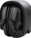 Front view of Shotmuffs A Lite Passive Shooting Ear Protection Earmuffs NRR 25 DB Ideal For Gun Ranges Comfortable Lightweight in black.