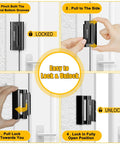 Ultra Tough 3 Inch Door Reinforcement Lock For Inward Swing Doors All Aluminum Security Bar installation guide