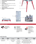 Heavy Hitter Portable Welding Table Folding Workbench 21 X 44 Inches with double locking legs and clamp holes.