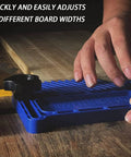 Built Like A Tank Table Saw Featherboard Adjustable Stackable Fence Jig T Slot T Rail Compatible Woodworking Safety Accessory setup in use.