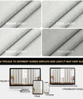 100 Percent Blackout Curtains For Bedroom And Living Room Linen Textured Thermal Insulated Room Darkening Grommet Top Drapes 52 W X 72 L 2 Panels Set light effect comparison on screens
