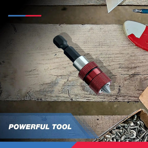 Adjustable Depth Screwdriver Bit Holder With Magnetic Quick Change One Quarter Inch Bit Holder For Impact Drills And Shafts