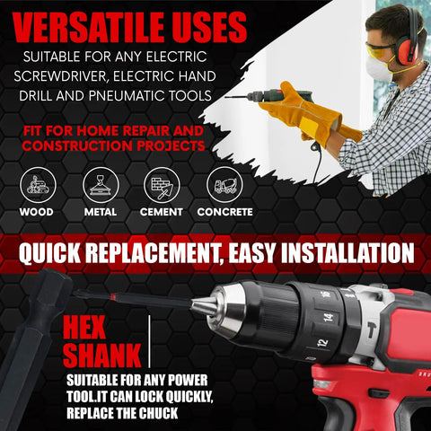 45 Piece Screwdriver Bit Set For Impact Drivers And Drills With Handy Storage Case Packed With Hex And PZ Bits Plus 25mm Impact Bits For Wood Metal Cement A Handy Pro Grade Drill And Screwdriving Kit Built For Home DIY And Pros
